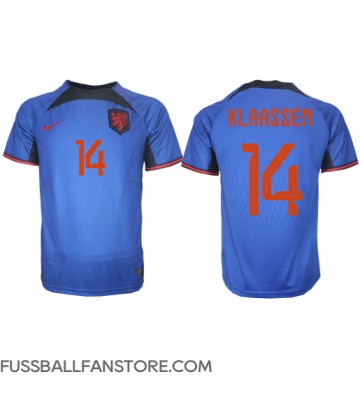 Niederlande Davy Klaassen #14 Replik Auswärtstrikot WM 2022 Kurzarm